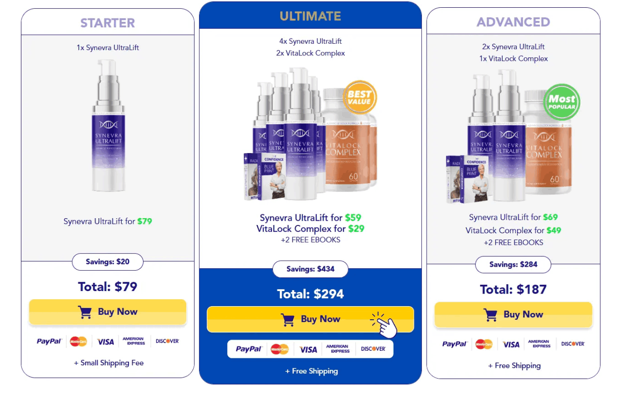 Synevra UltraLift bottles 
